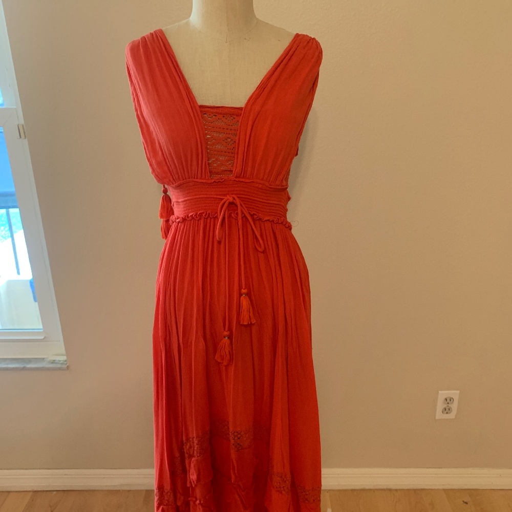Free People Red Maxi Dress